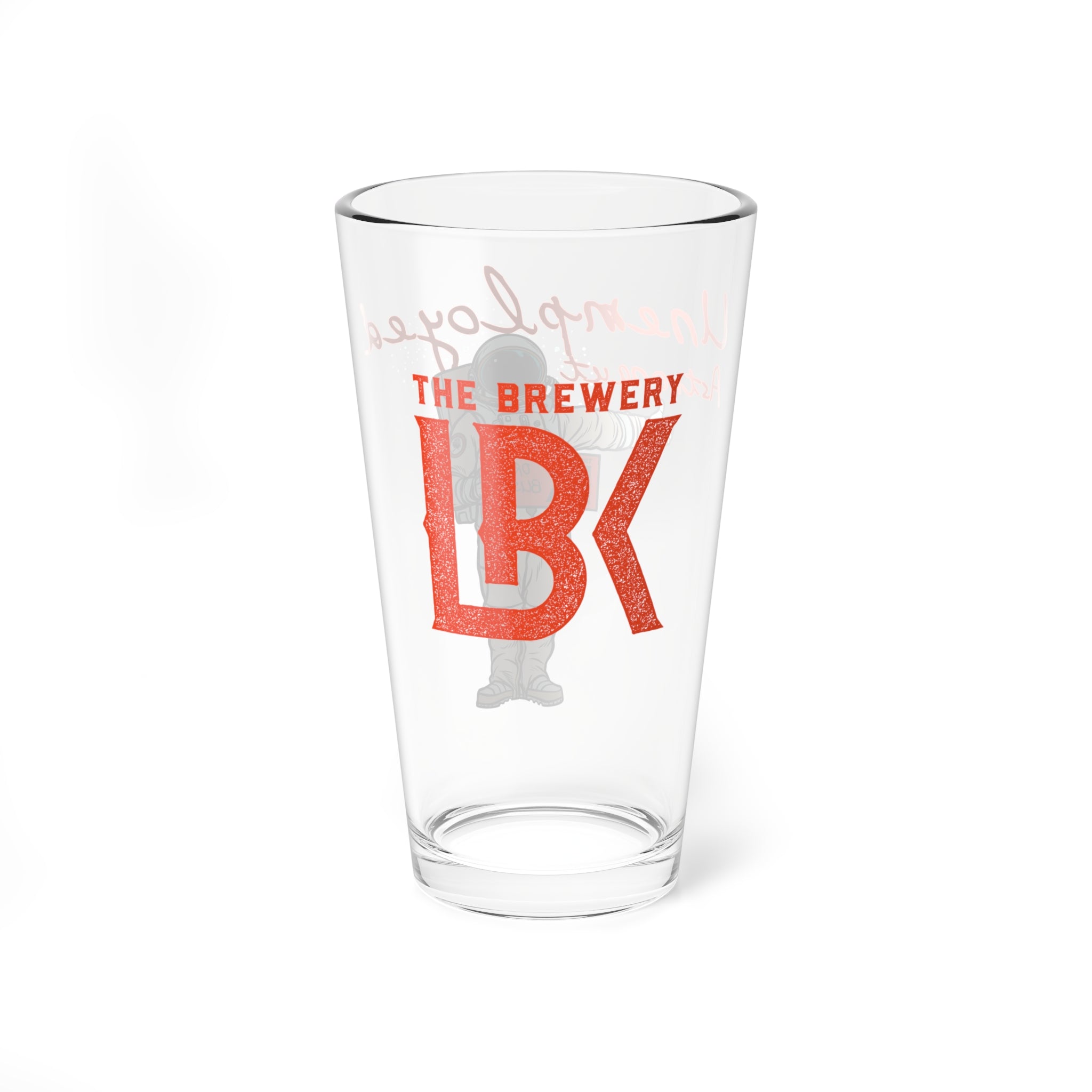 Unemployed Astronaut 16oz Glass