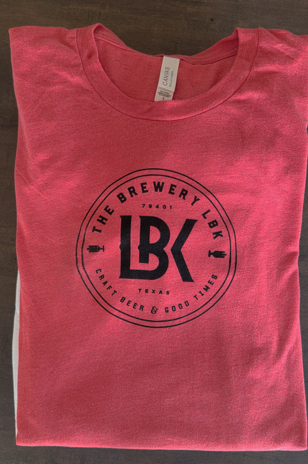 Brewery LBK Red T-Shirt with Black Vintage Logo