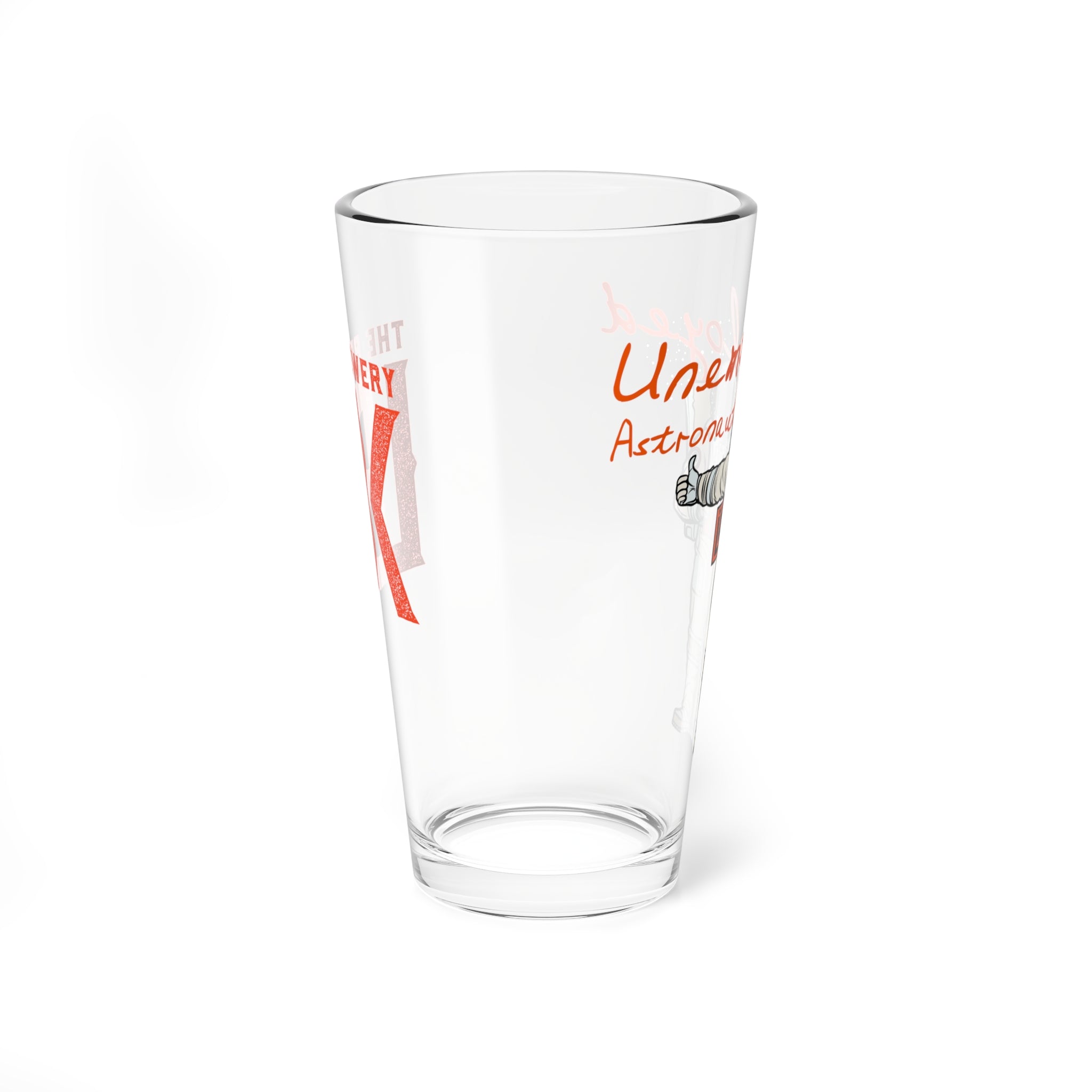 Unemployed Astronaut 16oz Glass
