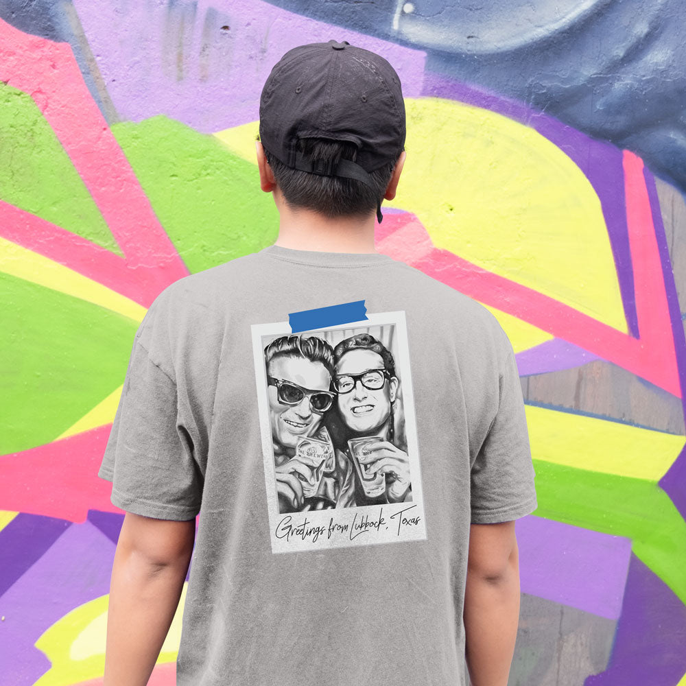 Brewery LBK Gray T-Shirt with Buddy Holly & Waylon Jennings