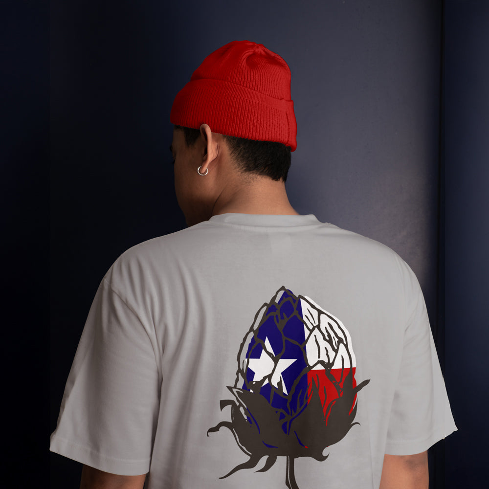 Brewery LBK Gray T-Shirt with Texas Flag Cotton Hop