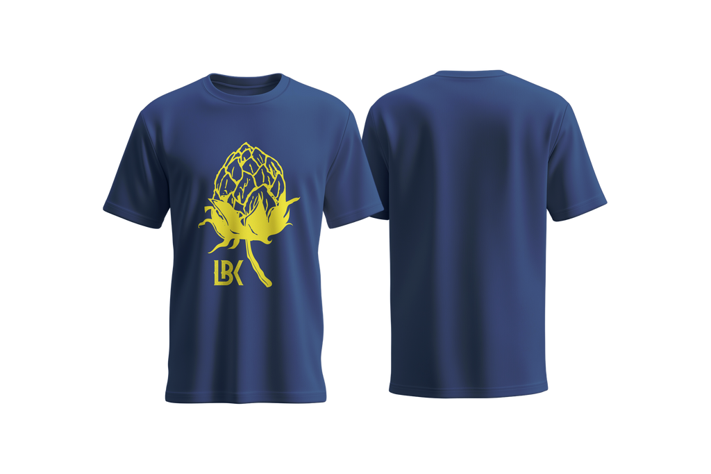 Brewery LBK Blue T-Shirt with Yellow Cotton Hop