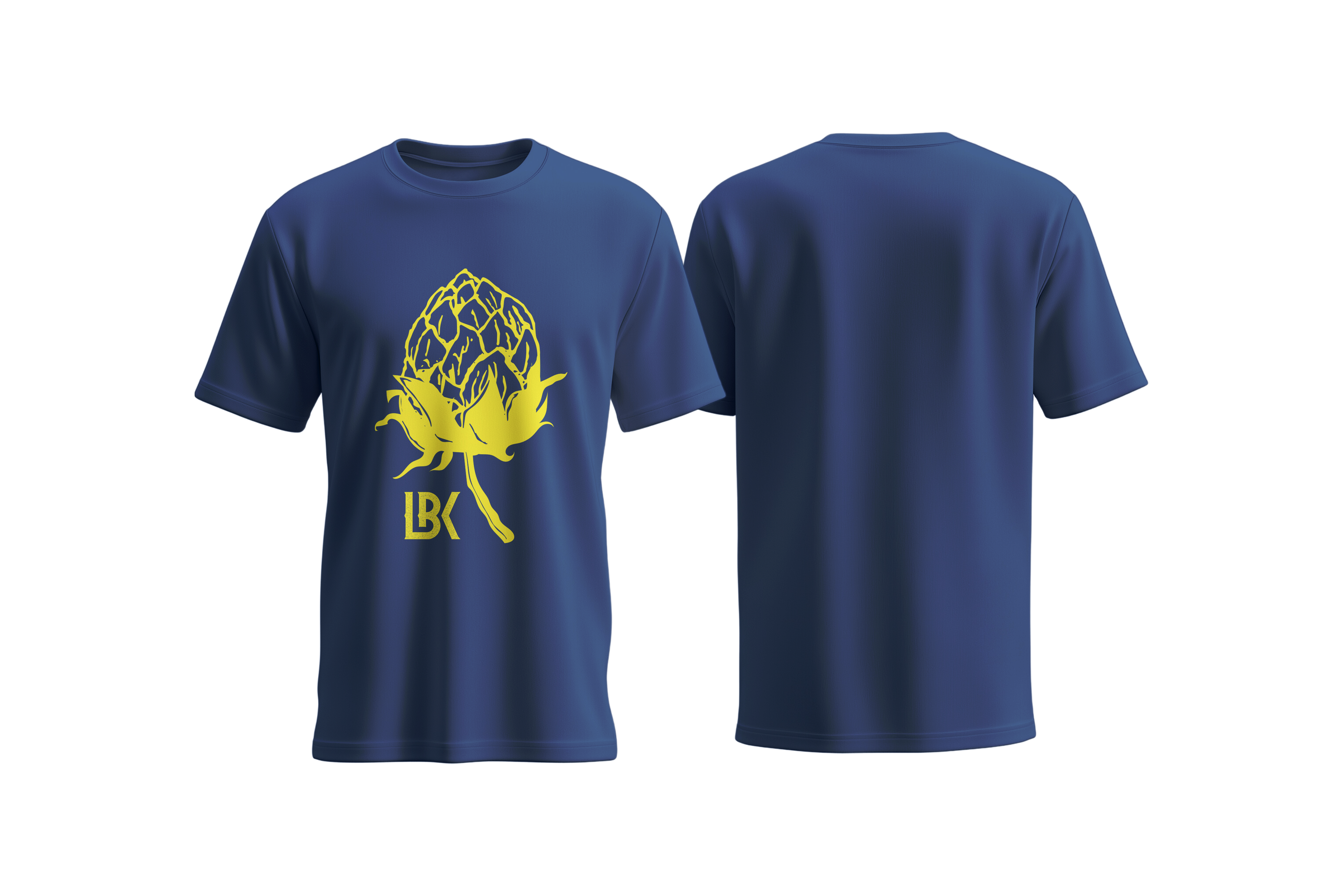 Brewery LBK Blue T-Shirt with Yellow Cotton Hop