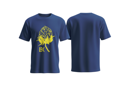 Brewery LBK Blue T-Shirt with Yellow Cotton Hop