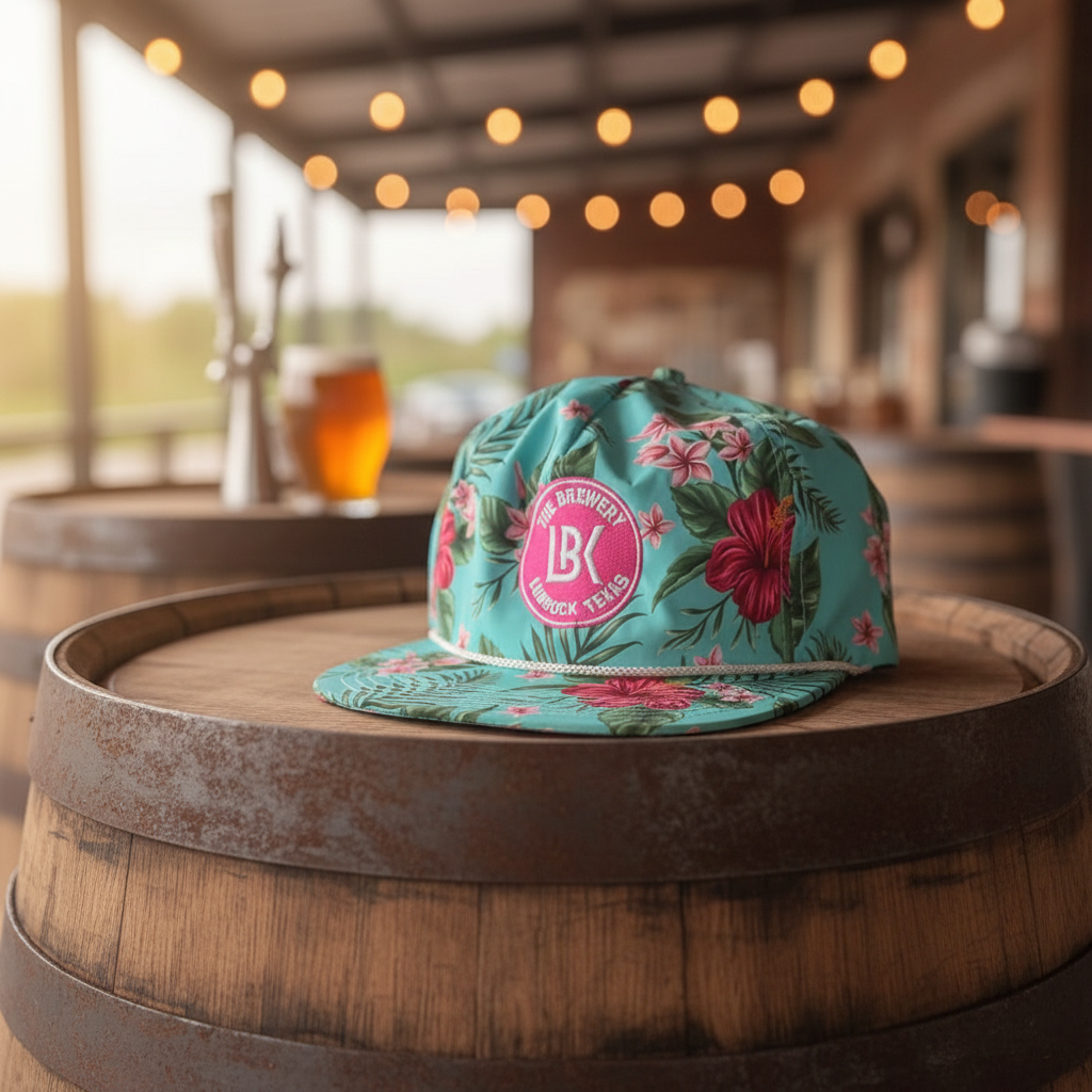 Brewery LBK Tropical Rope Hat in brewery setting